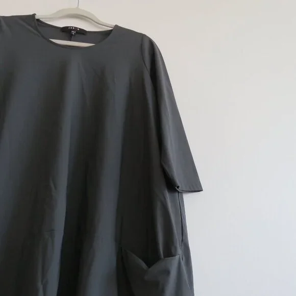 JASON Portofino Pocket Tunic Top in Dark Gray Lagenlook Minimalist - Size S - Picture 12 of 16